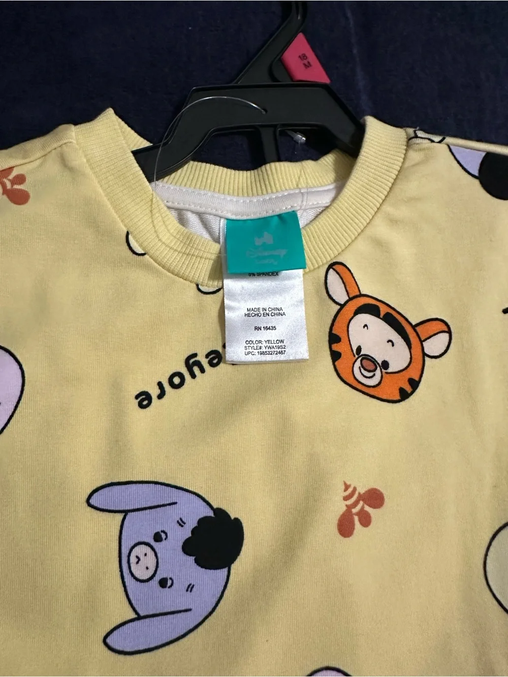 Disney Yellow Winnie the Pooh Baby Boy 2 Piece French Terry Short Set